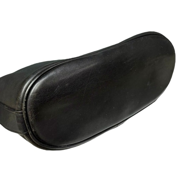 Vintage 90s Coach Worth Bag 4143 Black Glove-Tanned Leather Shoulder Bag - Picture 5 of 17